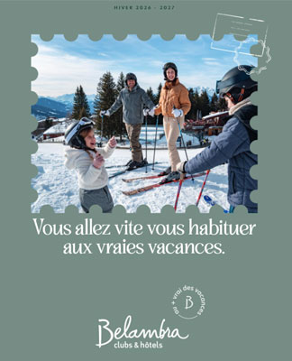 Couverture du nouveau catalogue Belambra hiver 2027
